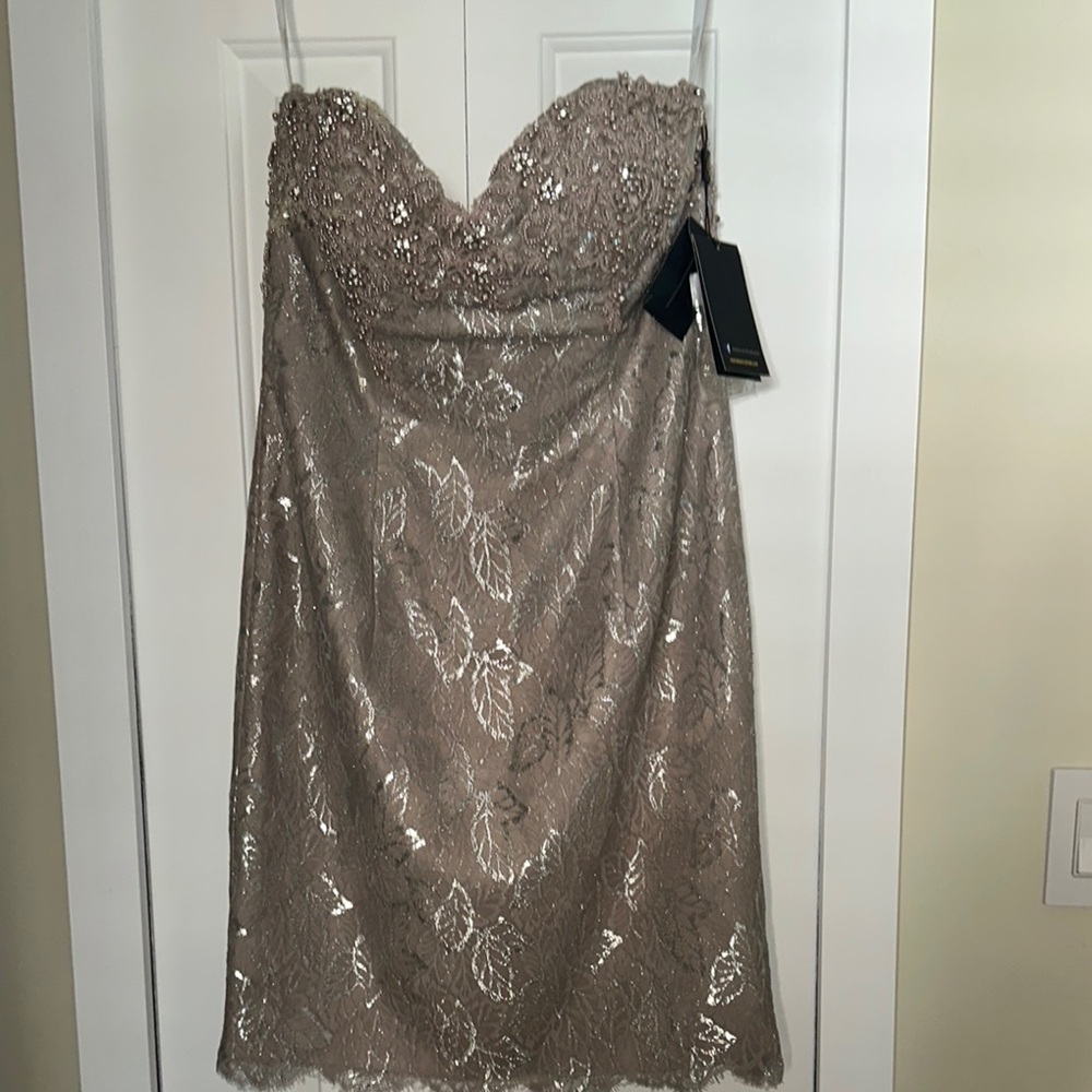 Elegant Lace Strapless Dress